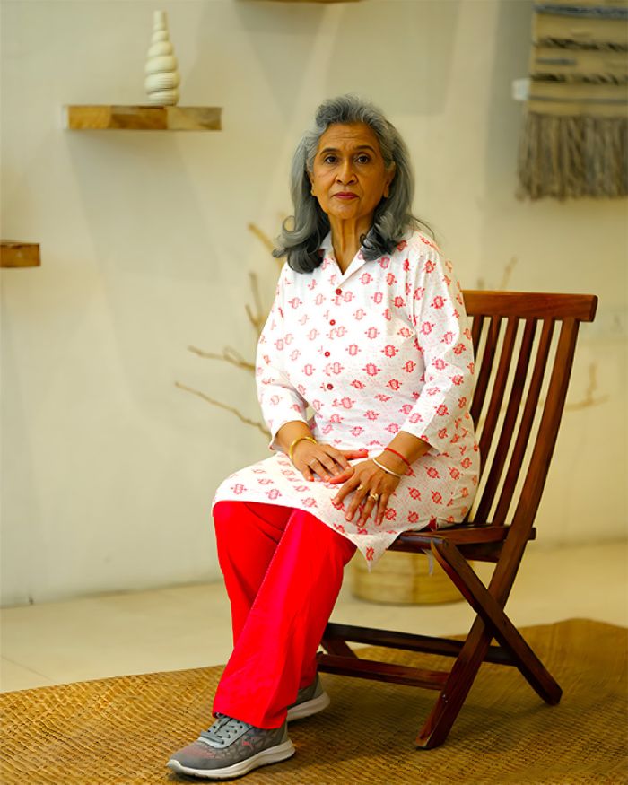 Motif Muse Button Up T-shirt Kurta Set (T-shirt Button Up Printed Motifs Kurta and Pant Set)