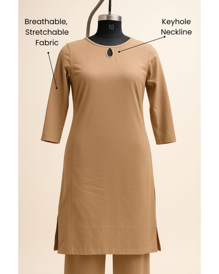 Keyhole Charm T-shirt Kurta Set