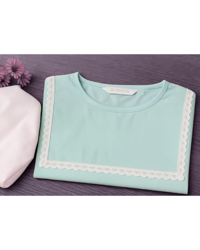 Grace Lace T-shirt Kurta Patiala Set (Lace T-shirt Kurta and Patiala Pants)