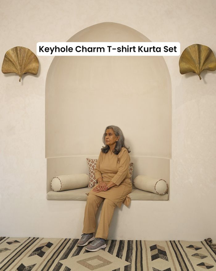 Keyhole Charm T-shirt Kurta Set