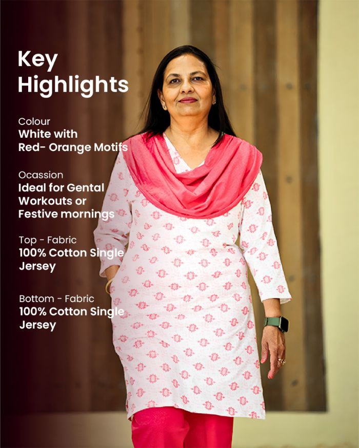 Dupatta Dream T-shirt Kurta Set (T-shirt Printed Kurta with Attached Dupatta and Pants)