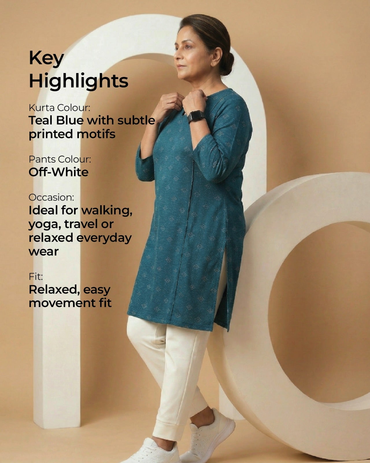 Sukoon Keyhole Kurta Set