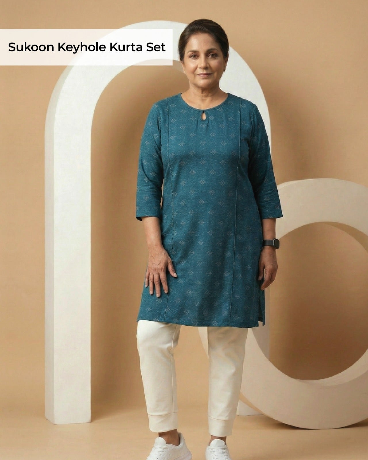 Sukoon Keyhole Kurta Set