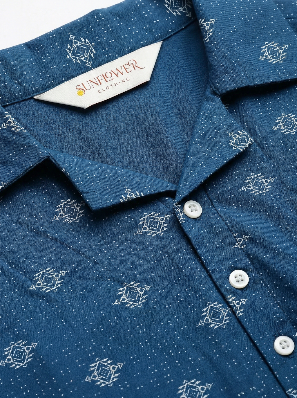 Indigo Ease Button-Down Kurta Set